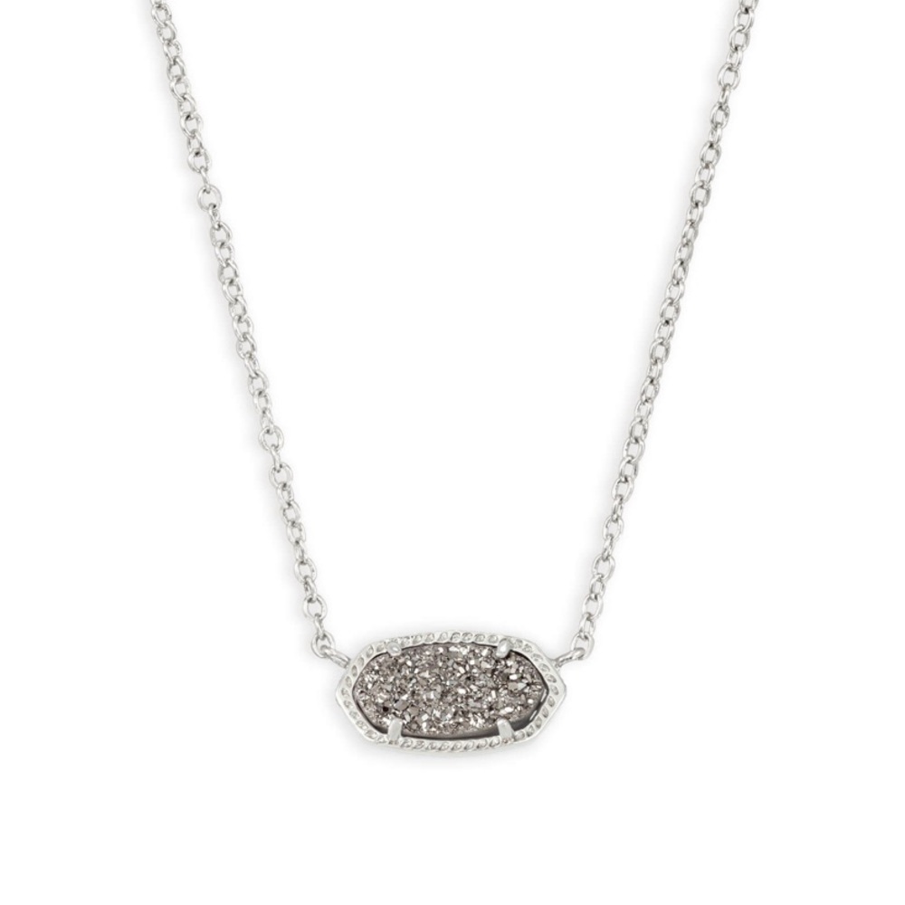 Kendra Scott Elisa Necklace in Platinum Drusy